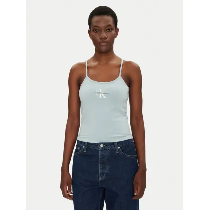 Zdjęcie Calvin Klein Jeans Top Monologo J20J223105 Niebieski Slim Fit