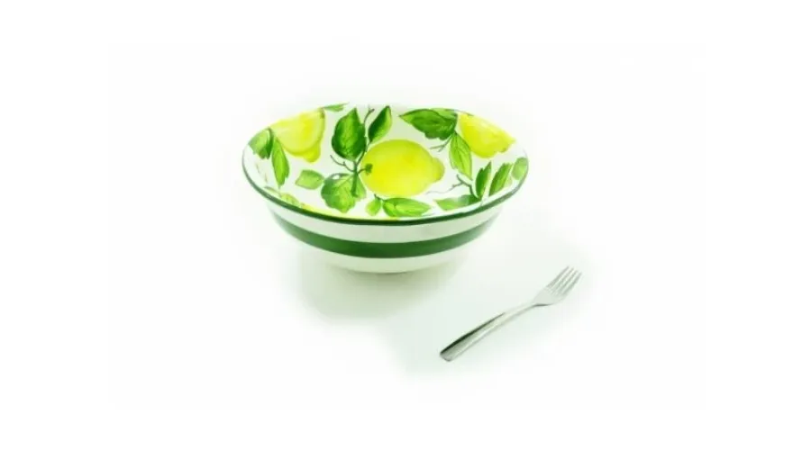 obrazek 2 Duża okrągła ręcznie malowana miska w stylu wiejskim - Le Ceramiche