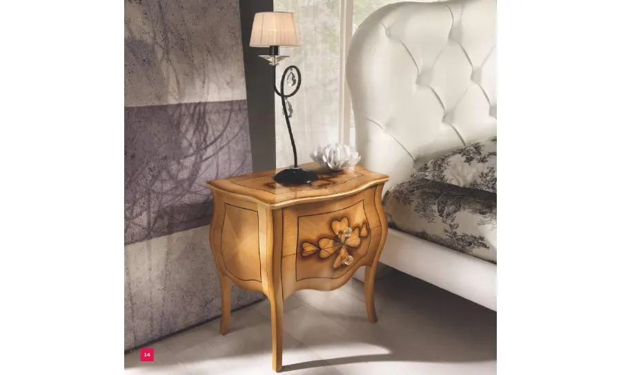 obrazek 1 Elegancka szafka nocna z 2 szufladami w kolorze wędzonego jasnego orzechu