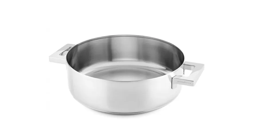 obrazek 3 Designerski włoski płytki garnek ze stali nierdzewnej 28 cm