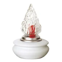 Zdjęcie Biała elektryczna lampa porcelanowa na nagrobki