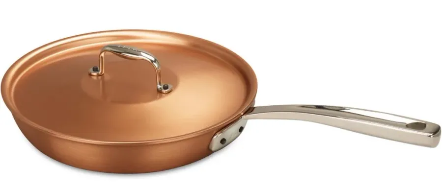 obrazek 3 Miedziana patelnia 24 cm do kuchenek gazowych, elektrycznych lub indukcyjnych