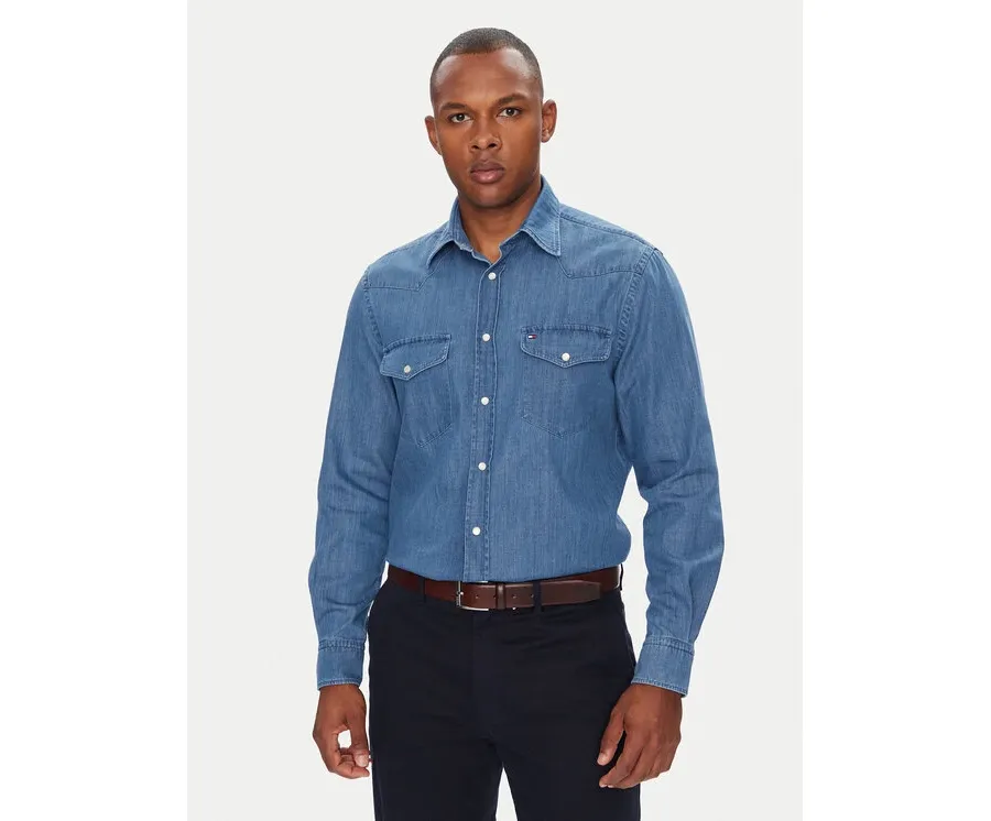 obrazek 1 Tommy Hilfiger Koszula jeansowa MW0MW39429 Niebieski Regular Fit