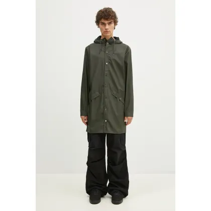Zdjęcie Rains kurtka 12020 Long Jacket kolor zielony przejściowa 12020.03-Green