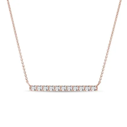 Zdjęcie Naszyjnik z różowego złota z brylantowym pręcikiem KLENOTA
