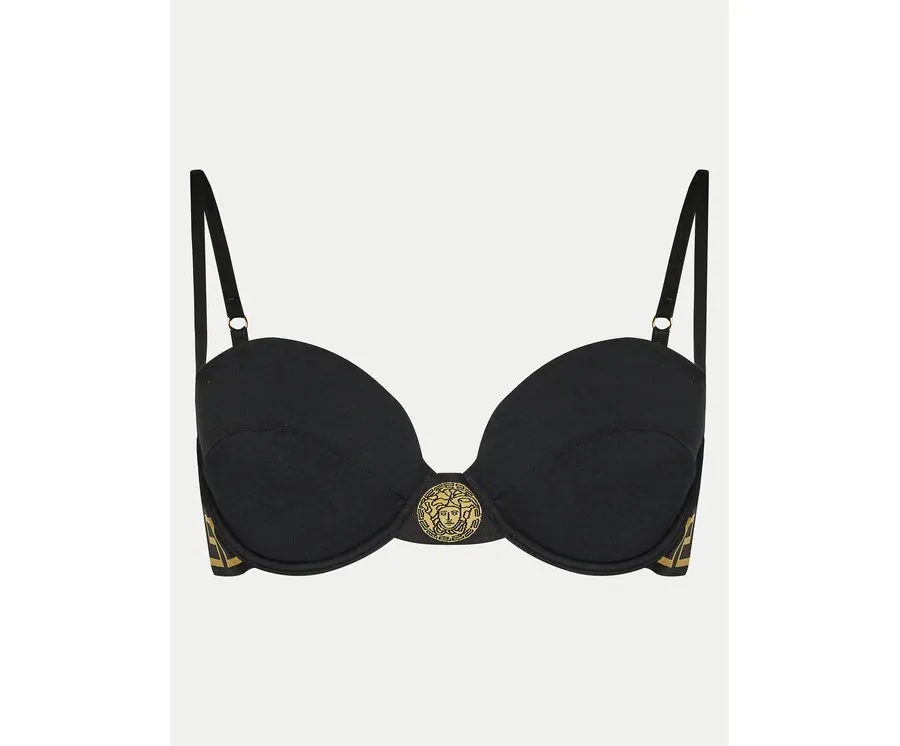 obrazek 1 Versace Biustonosz z fiszbiną Greca 1000655 Czarny