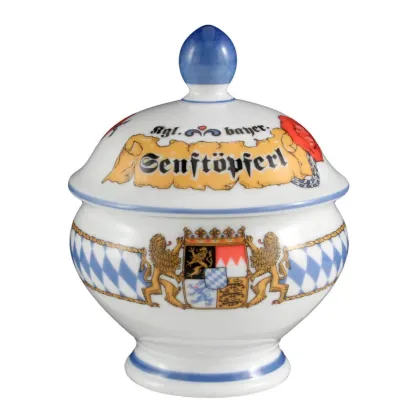 Zdjęcie Mały porcelanowy pojemnik na musztardę z Niemiec - Seltmann Weiden