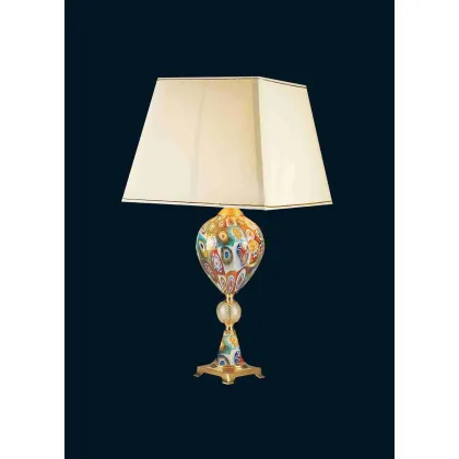 Zdjęcie Urokliwa lampa stołowa do salonu ze szkła Murano