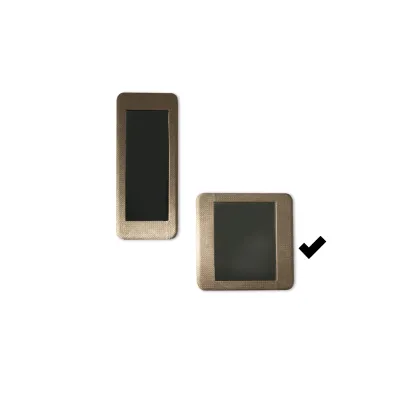 Zdjęcie Przydymione lustro z ręcznie plecioną skórzaną ramą 80x80cm - Ulivi Salotti