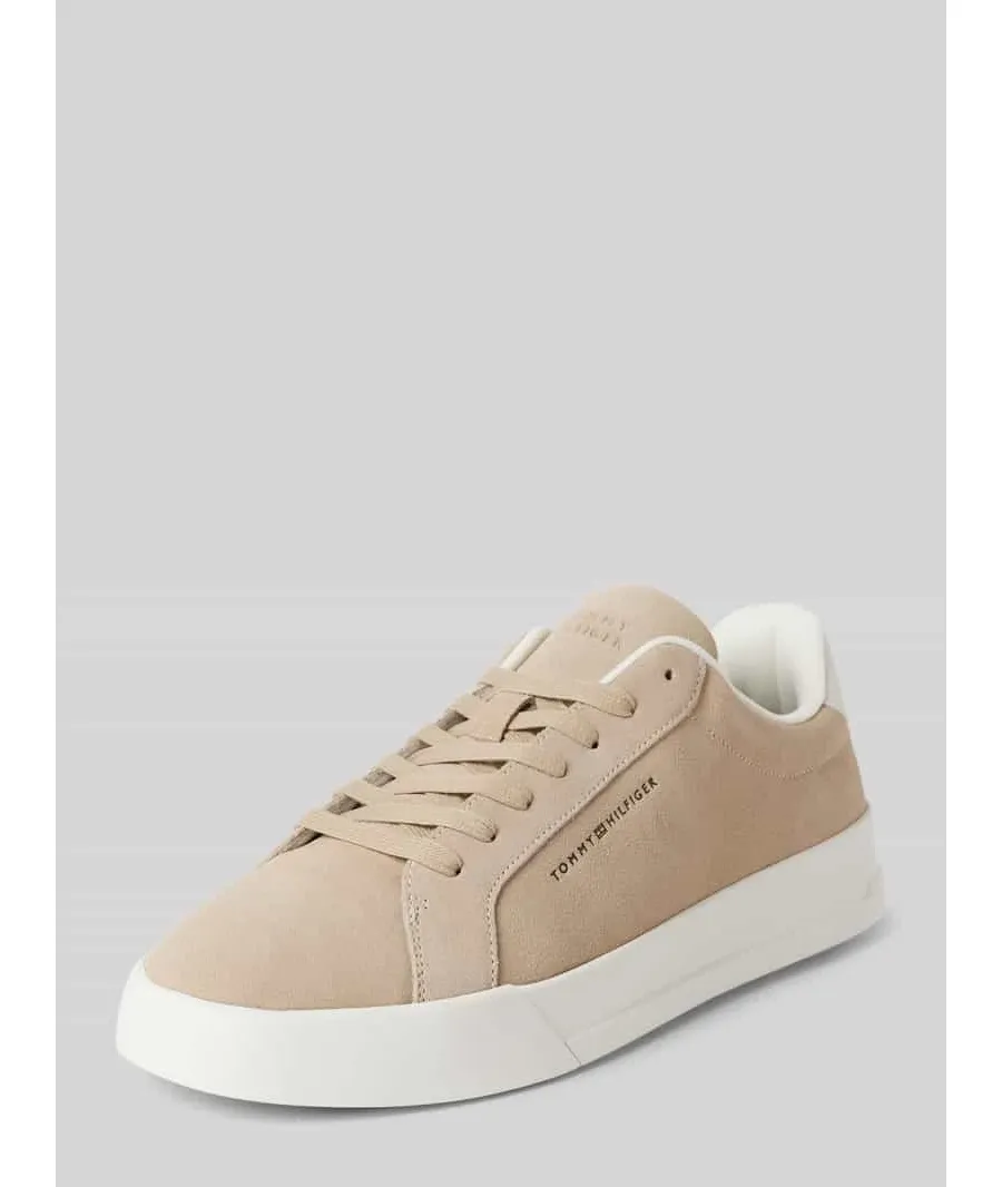 obrazek 1 Sneakersy ze skóry z detalami z logo model ‘COURT BETTER’
