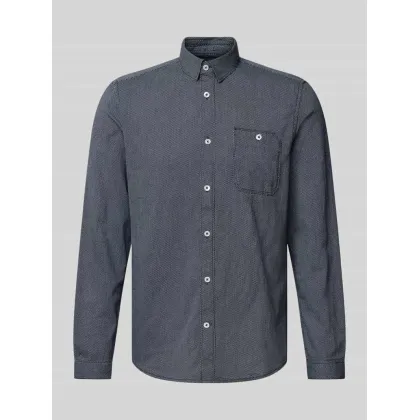 Zdjęcie Koszula casualowa o kroju regular fit z fakturowanym wzorem