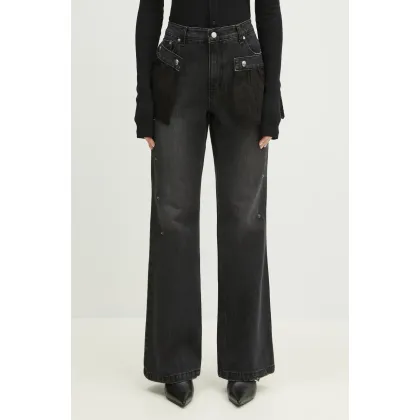 Zdjęcie Andersson Bell jeansy Flower Lace Attached Bootcut damskie high waist apa796w