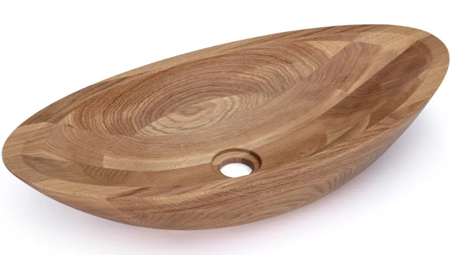 obrazek 1 Luksusowa umywalka 50 cm ORION, dąb, lakier półmatowy, naturalny