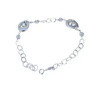 Picture A unique gold bracelet with central and zirconized balls