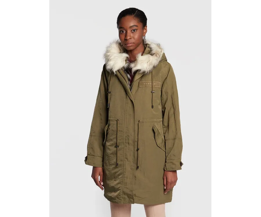 obrazek 1 Guess Parka Lena W2BL32 WEWG0 Zielony Regular Fit