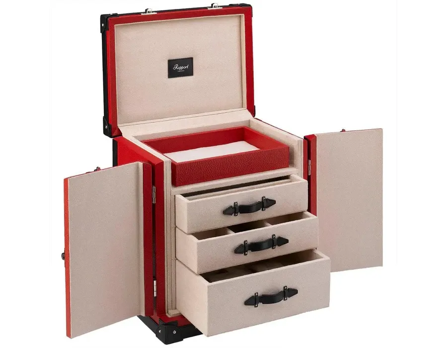 obrazek 4 Luksusowy kufer na biżuterię z uchwytem