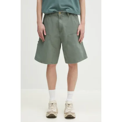 Zdjęcie Carhartt WIP szorty bawełniane Double Knee Short męskie kolor zielony I034793.1YF06
