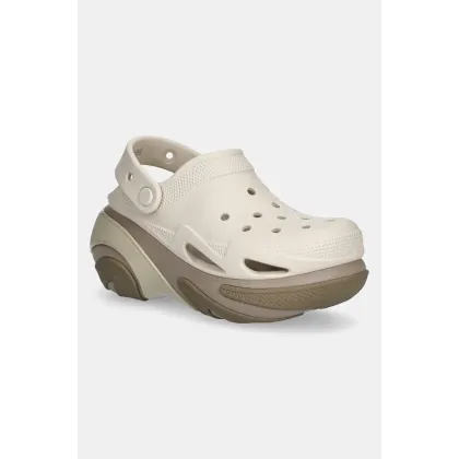 Zdjęcie Crocs klapki Bubble Crush Clog damskie kolor brązowy na platformie 210061.214
