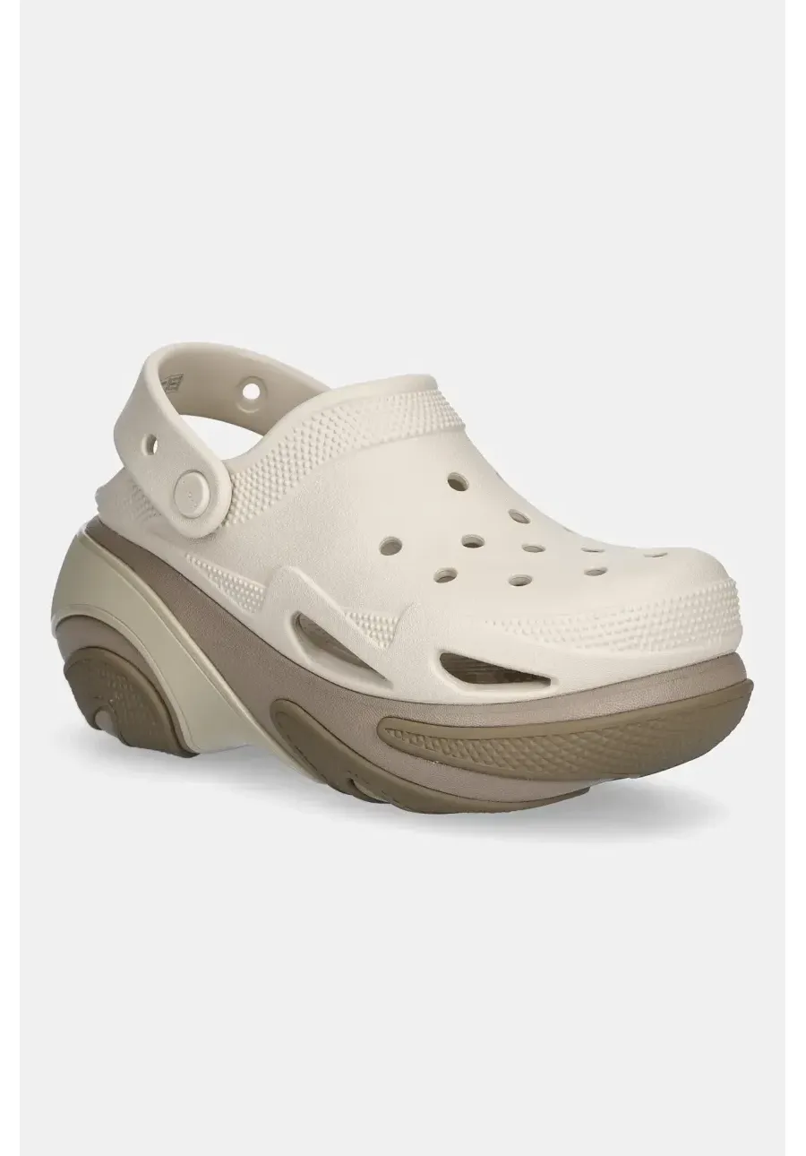 obrazek 1 Crocs klapki Bubble Crush Clog damskie kolor brązowy na platformie 210061.214