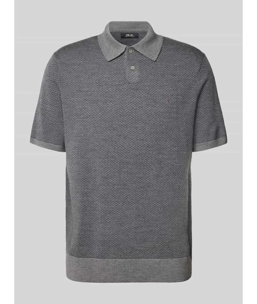 obrazek 1 Koszulka polo z imitacji dzianiny