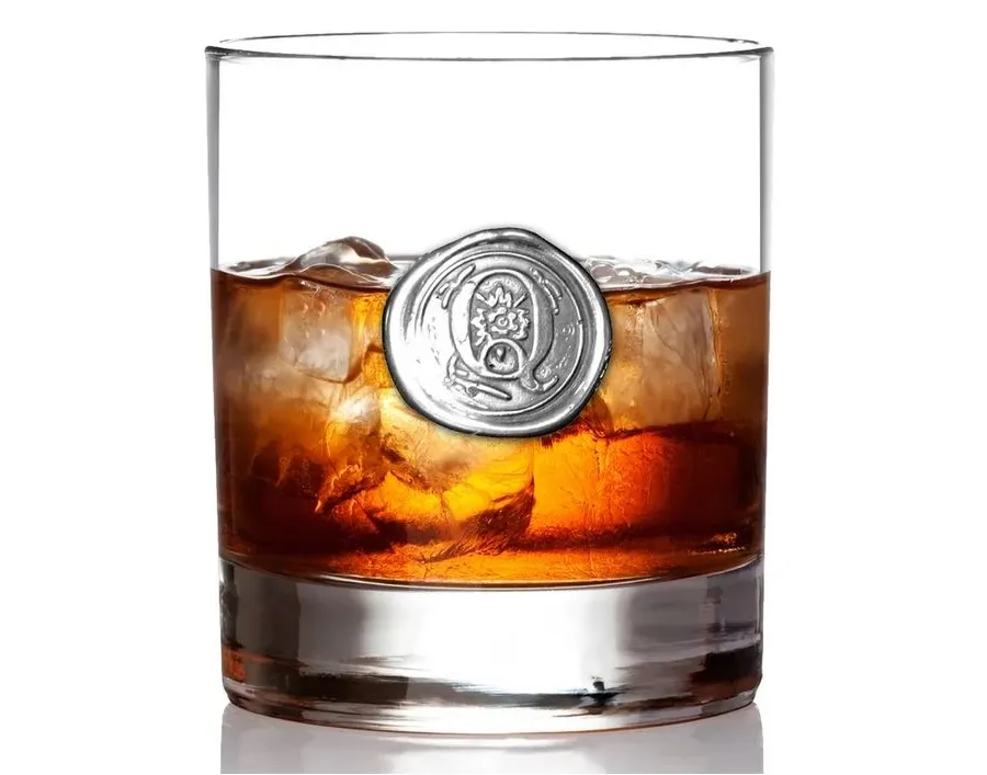 obrazek 1 Stylowy produkt angielski - szklanka do whisky z inicjałem - 310 ml