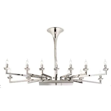 Zdjęcie Prostokątny żyrandol z częścią z włoskiego kryształu - Il Paralume Marina