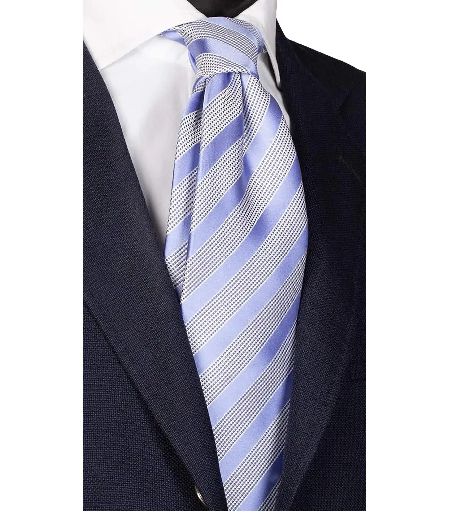 obrazek 1 Elegancki, lawendowy krawat pułkowy