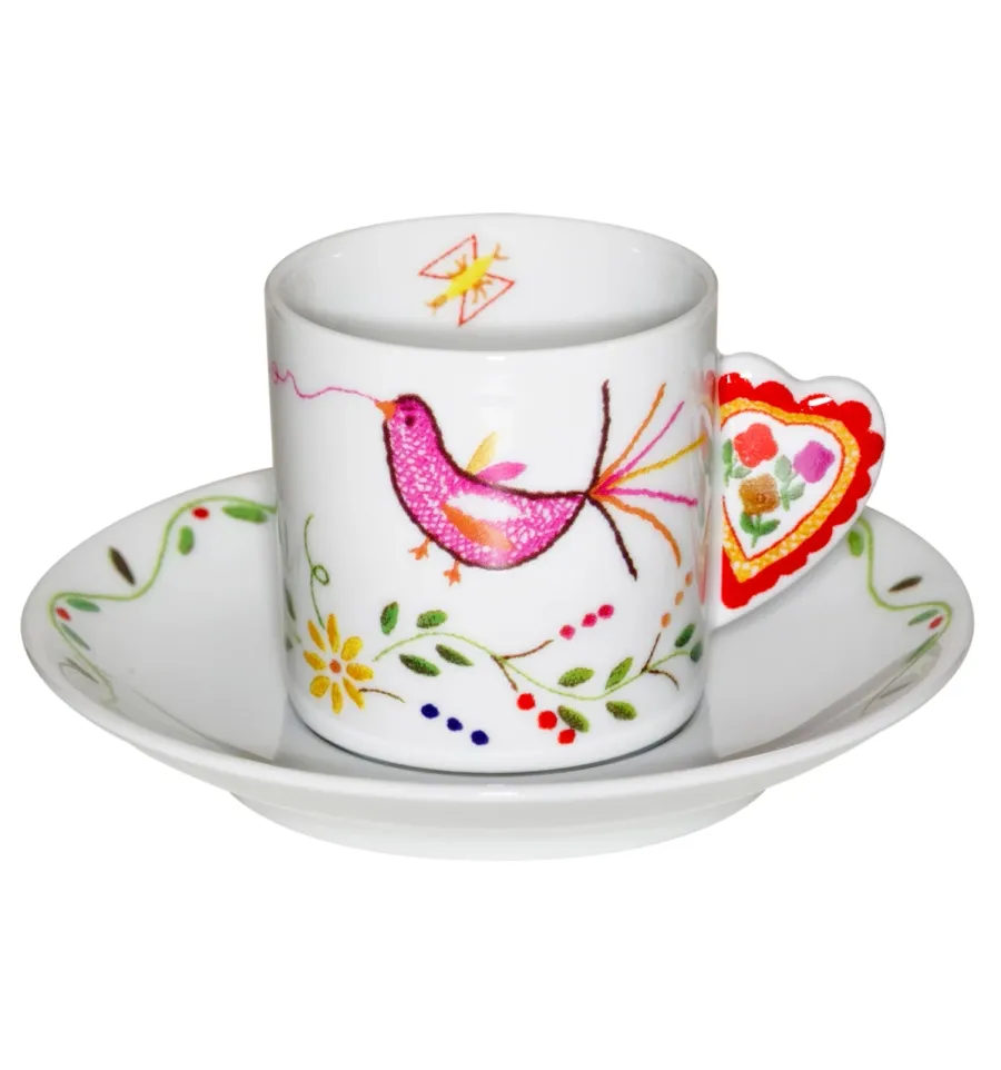picture 1 Luxurious porcelain coffee cup and saucer from the Vila Verde collection - Vista Alegre