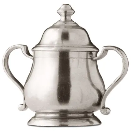 Picture A unique pewter sugar bowl