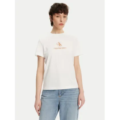 Zdjęcie Calvin Klein Jeans T-Shirt Shadow Graphic J20J225545 Biały Regular Fit
