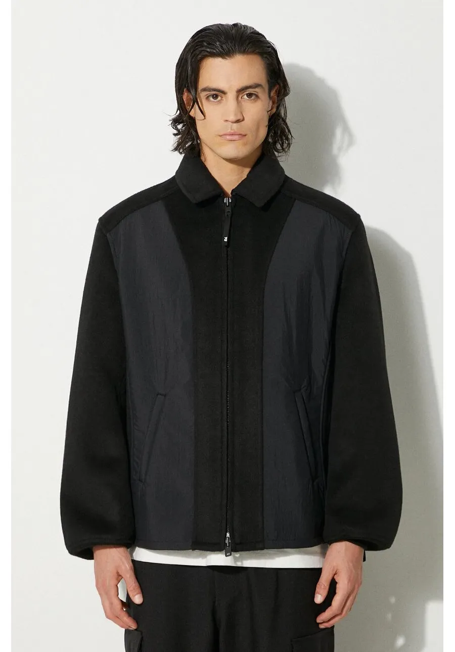 obrazek 1 Y-3 kurtka wełniana Melton kolor czarny przejściowa oversize IW7505