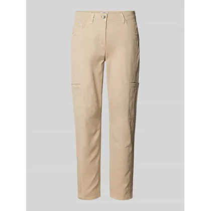 Zdjęcie Spodnie materiałowe o luźnym kroju z elastycznym pasem model ‘Kiara’