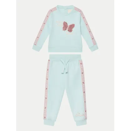 Zdjęcie Guess Komplet bluzka i spodnie A5RG19 KA6R4 Niebieski Regular Fit