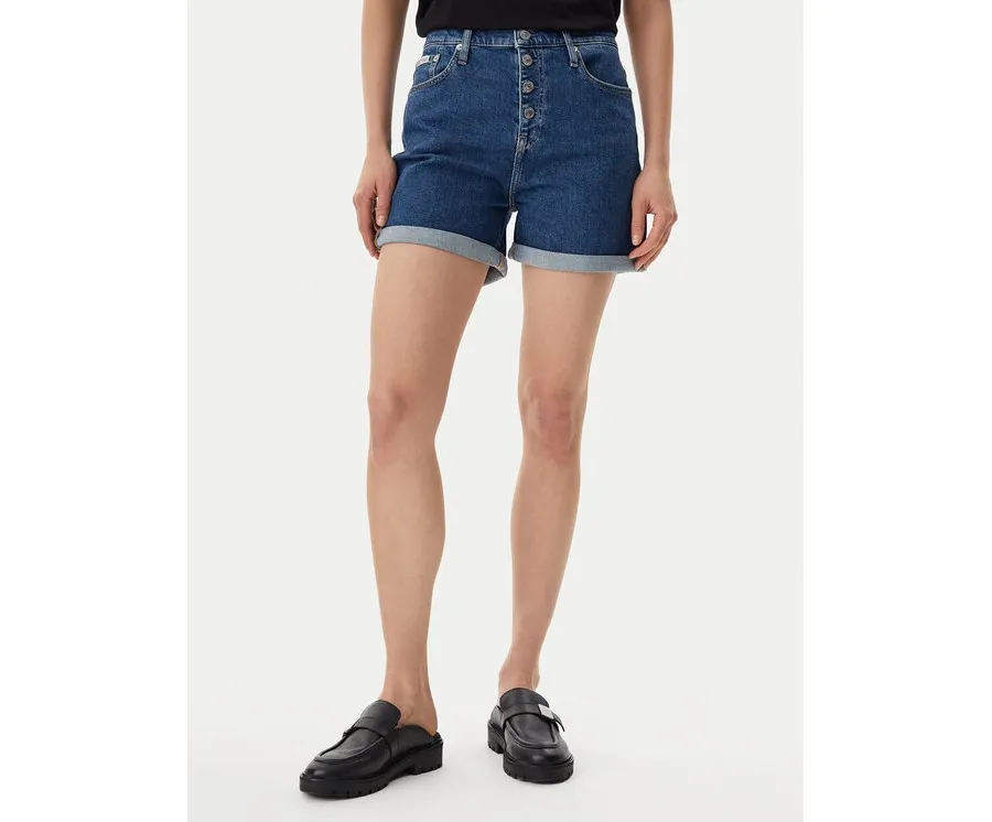 obrazek 1 Calvin Klein Jeans Szorty jeansowe J20J225512 Granatowy Mom Fit
