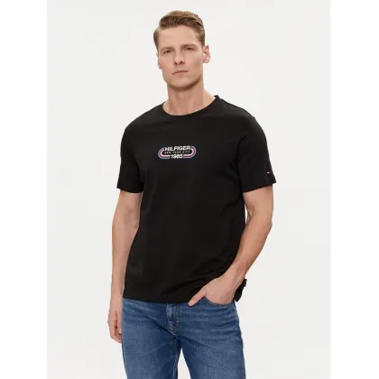 Zdjęcie Tommy Hilfiger T-Shirt Track Graphic MW0MW34429 Czarny Regular Fit