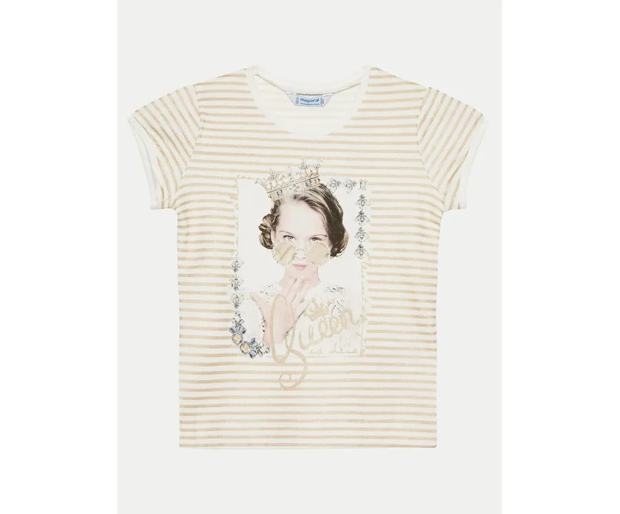 obrazek 1 Mayoral T-Shirt 3010 Złoty Regular Fit