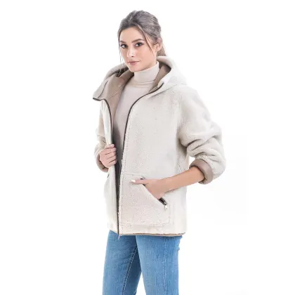 Picture Short, reversible shearling jacket - A&A Vesa