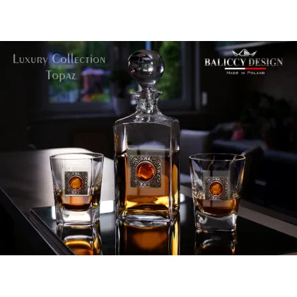 Zdjęcie Karafka i szklanki do whisky  Terra Sferica - Topaz