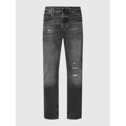 Zdjęcie Jeansy o kroju tapered fit z przetarciami model ‘Taber’