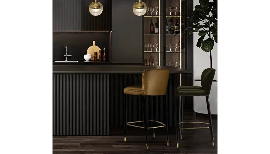 obrazek 4 Skórzane portugalskie krzesło barowe