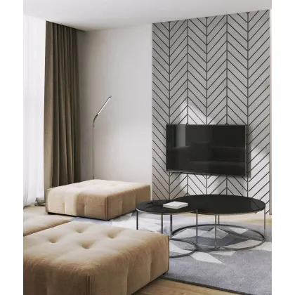 Zdjęcie 118,8x60 cm VT - PB44 (S51 ciemno szary - mysi) JODEŁKA - Panel dekor 3D beton architektoniczny