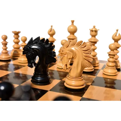 Zdjęcie Ekskluzywne pionki do szachów z matowym wykończeniem - The Chess Empire