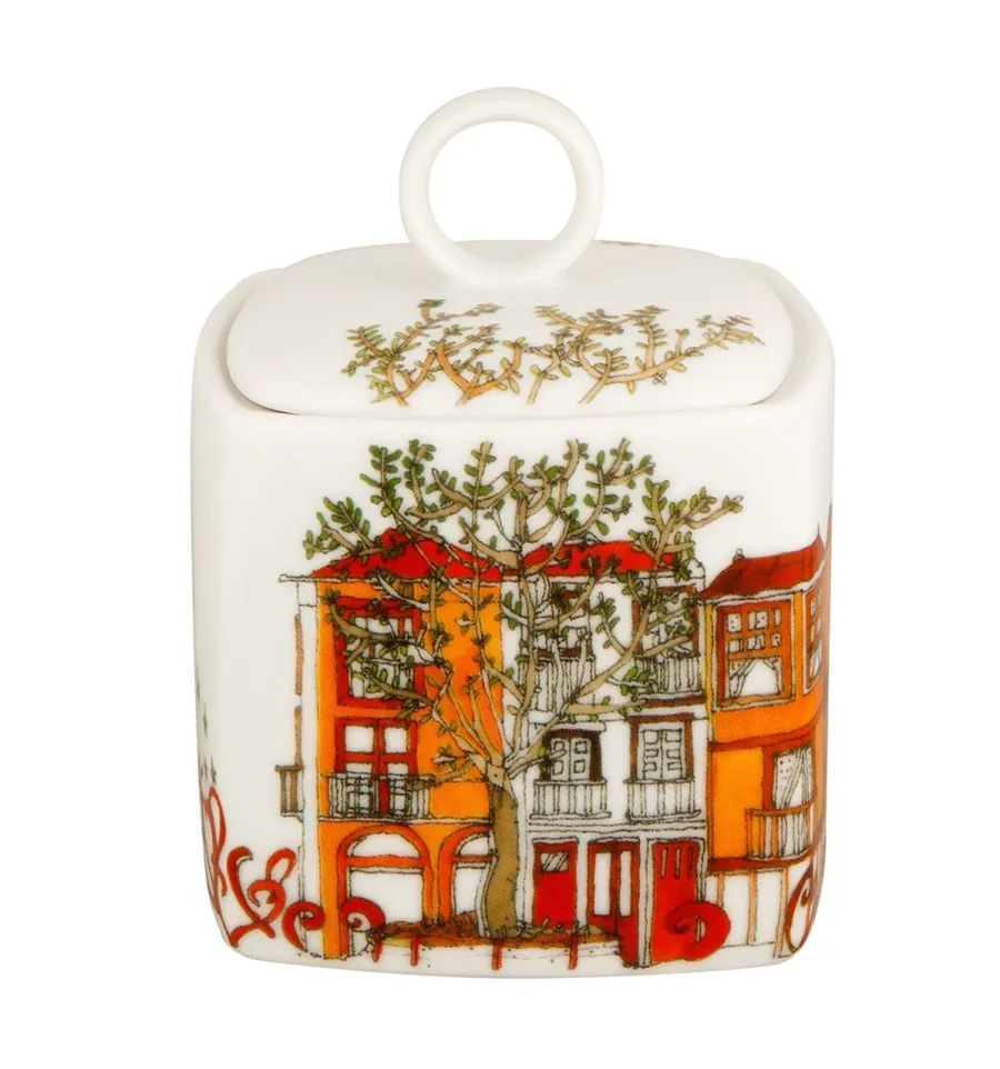 picture 1 Porcelain sugar bowl from the Vimaranes collection inspired by the European Capital of Culture 2012 - Guimarães - Vista Alegre