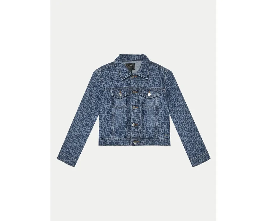 obrazek 1 Guess Kurtka jeansowa J5RL08 D45E0 Niebieski Regular Fit