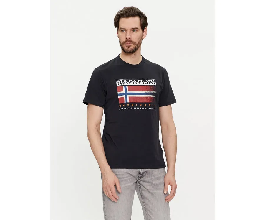 obrazek 1 Napapijri T-Shirt S-Kreis NP0A4HQR Czarny Regular Fit