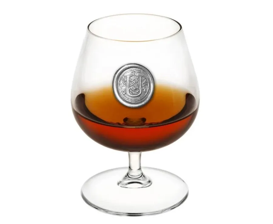 obrazek 1 Wyszukany kieliszek do brandy z inicjałem - elegancki upominek