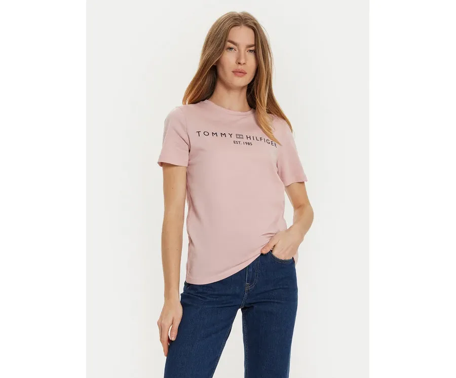 obrazek 1 Tommy Hilfiger T-Shirt WW0WW40276 Różowy Regular Fit