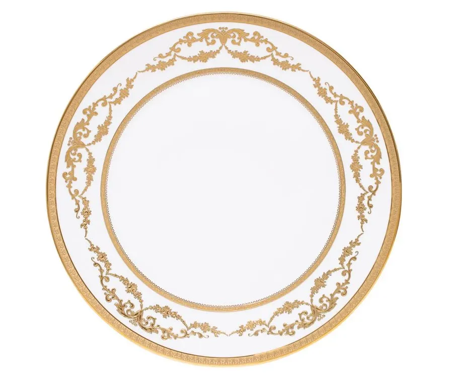 obrazek 1 Luksusowy talerz porcelanowy Imperio Gold