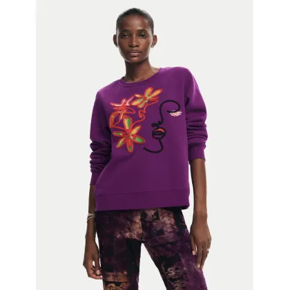 Zdjęcie Desigual Bluza Lady 24WWSK16 Fioletowy Regular Fit