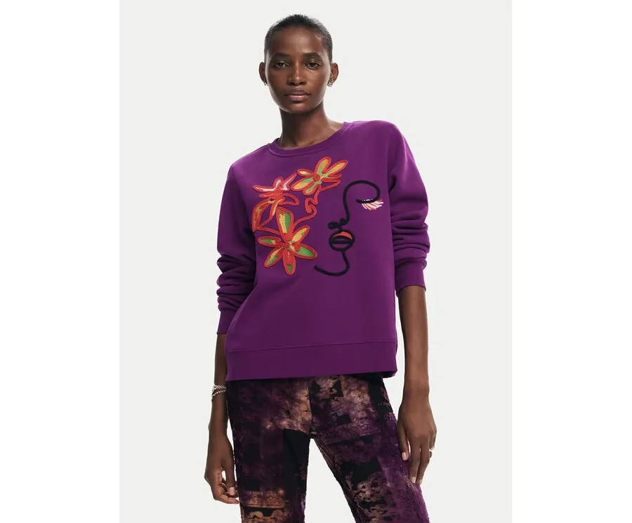 obrazek 1 Desigual Bluza Lady 24WWSK16 Fioletowy Regular Fit